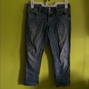 American Eagle Outfitters Stretch Cropped Artist Boyfriend Jeans Size 8